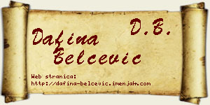 Dafina Belčević vizit kartica